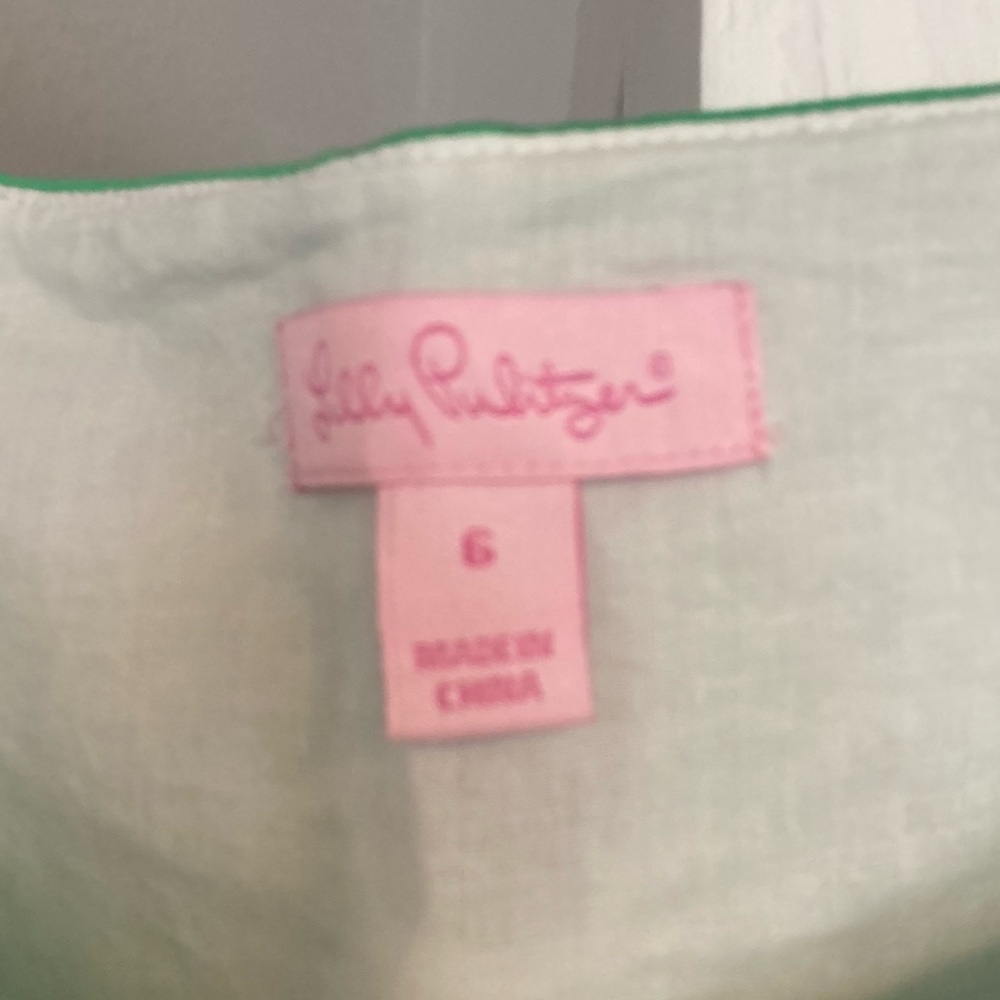 Lilly Pulitzer Green Dress with White Embroidery - Picture 2 of 3